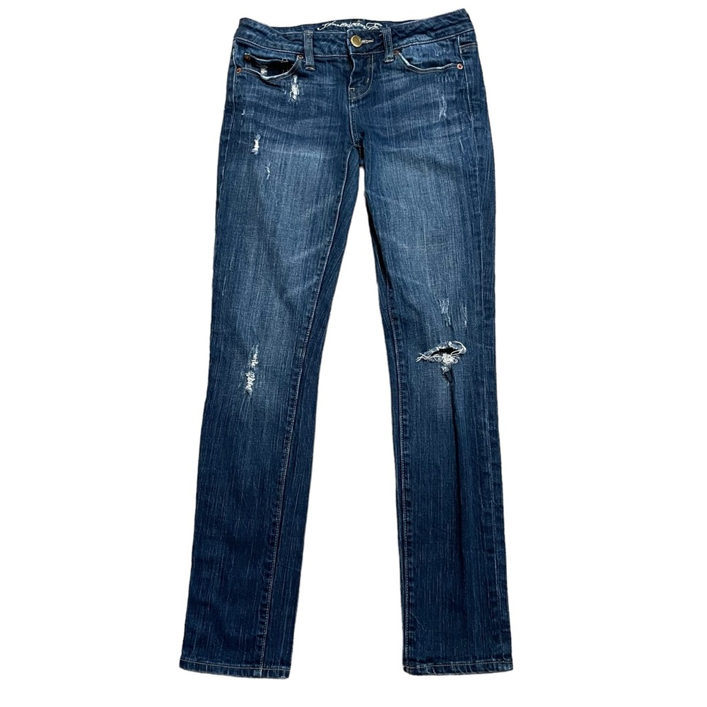 American Eagle Skinny 77 Lightly Distressed Jeans.  Size 2